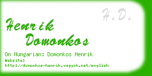 henrik domonkos business card